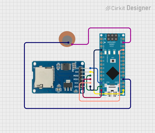 Image of sd card test: A project utilizing Piezo Sensor Module in a practical application