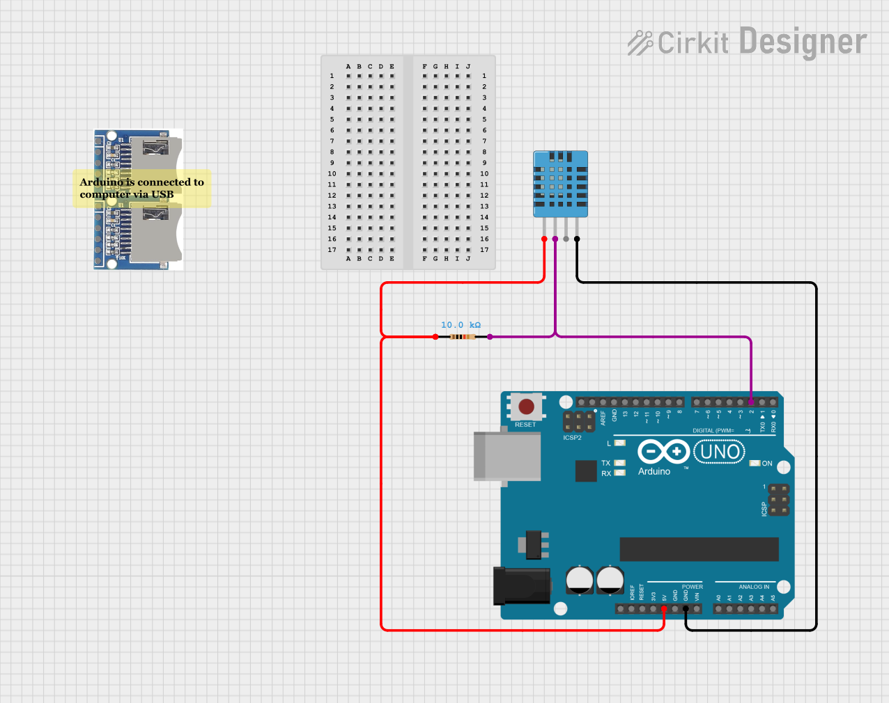Image of Temperatura e Humidade: A project utilizing TempHumi_SHT10 in a practical application