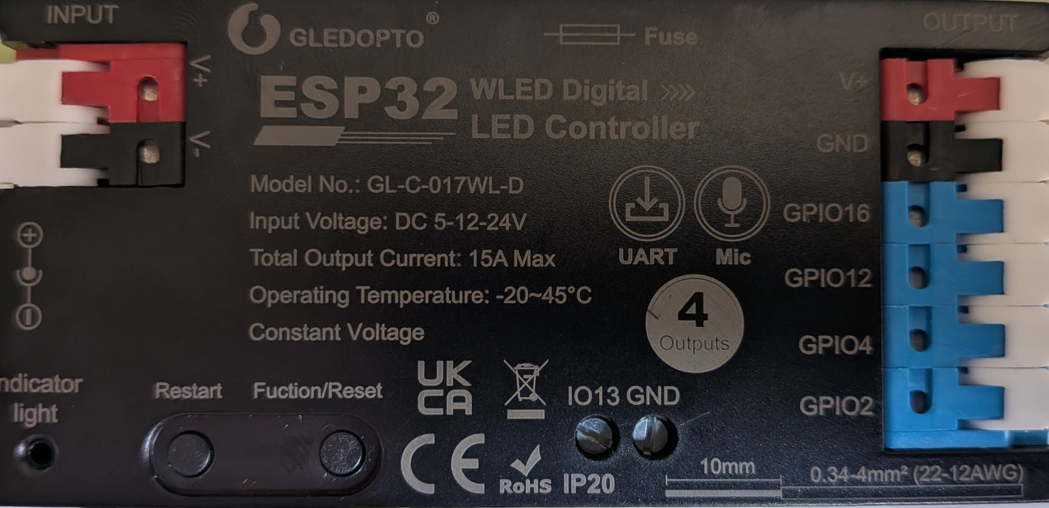 Image of ESP32 WLED Digital LED Controller