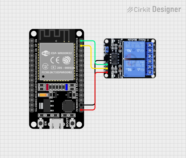 Image of esp: A project utilizing 2 channel relay module in a practical application