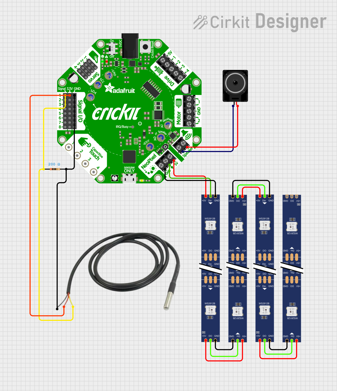 Image of Example: A project utilizing Adafruit Crickit for microbit in a practical application