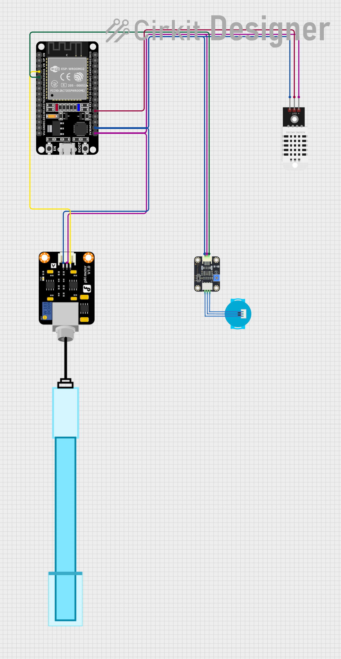 Image of ESP32-Based Environmental Monitoring System with pH, Turbidity, and Temperature Sensors