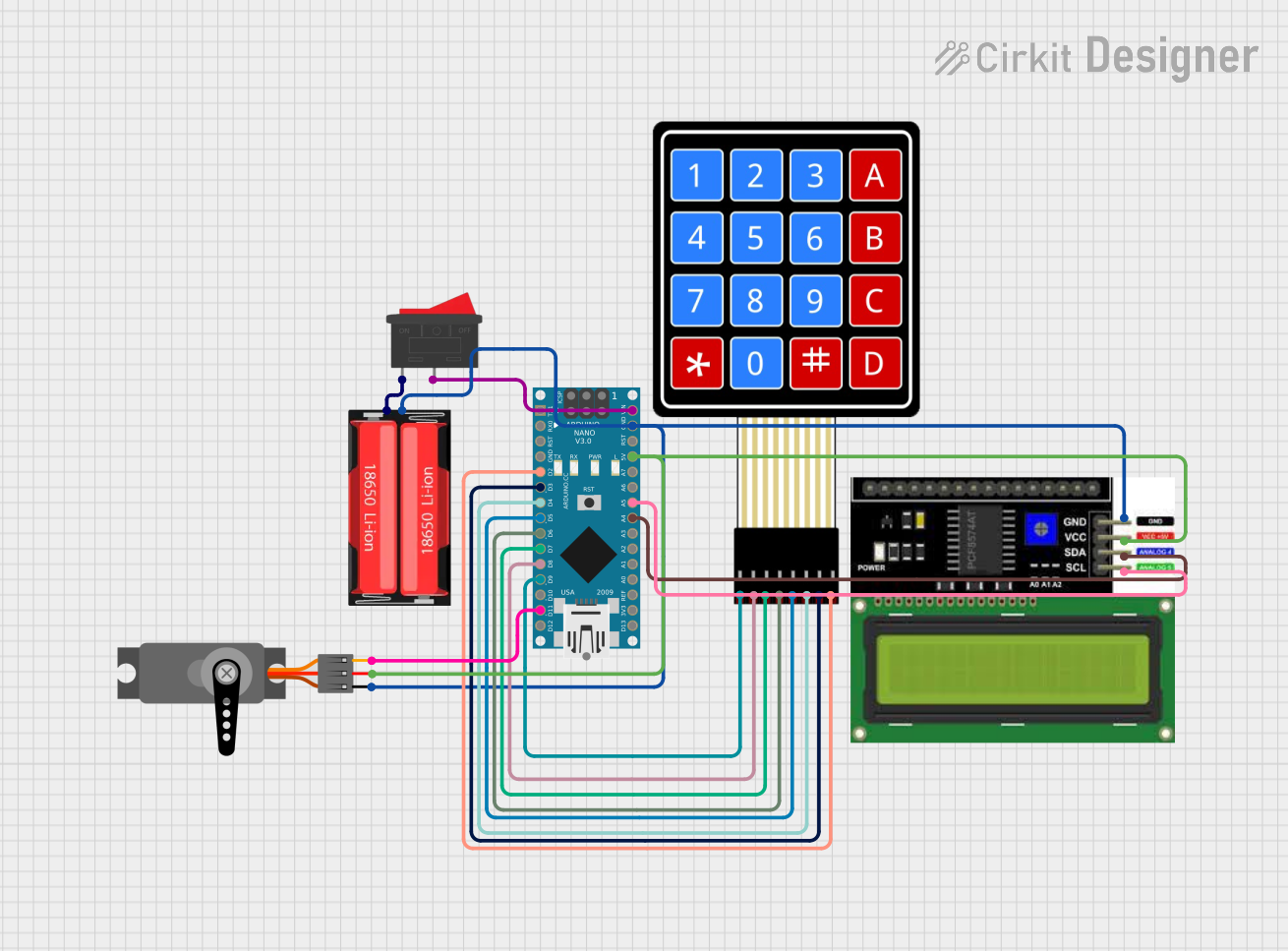 Image of Keypad_Door_Lock: A project utilizing 5-Way navigation key module in a practical application