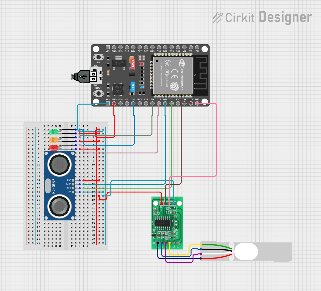 Image of cirkit design fyp: A project utilizing Load Cell - Red/white/black/green in a practical application