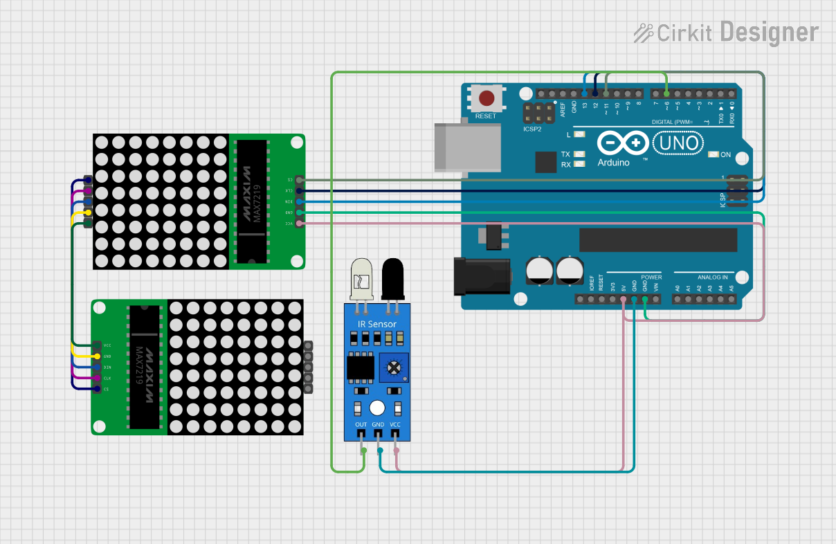 Image of max: A project utilizing MAX7219 8x8 LED Matrix in a practical application