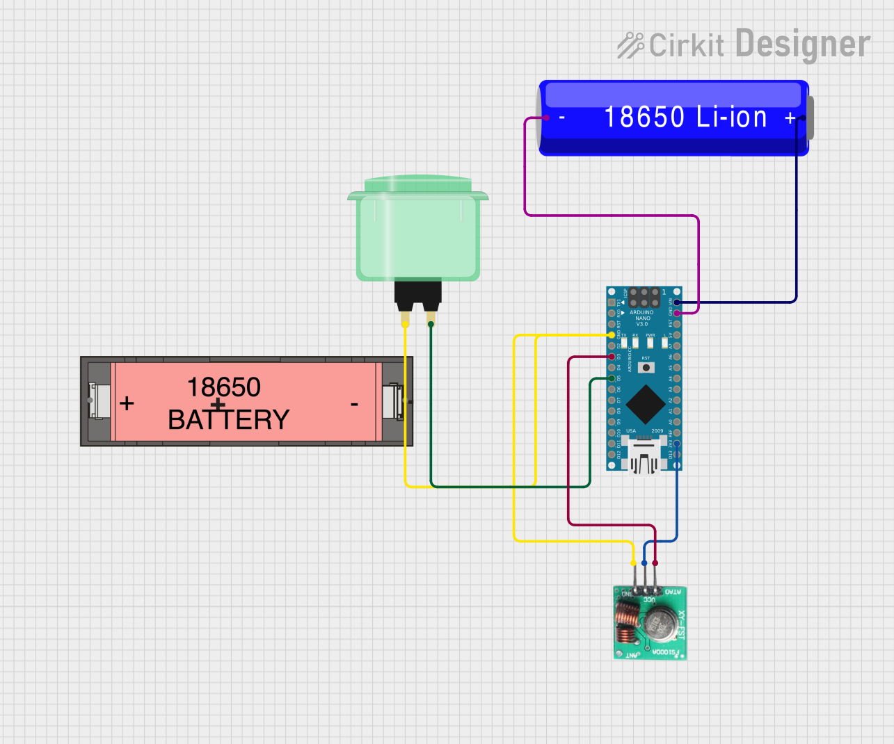 Image of remoterf: A project utilizing Arcade Button (green) in a practical application