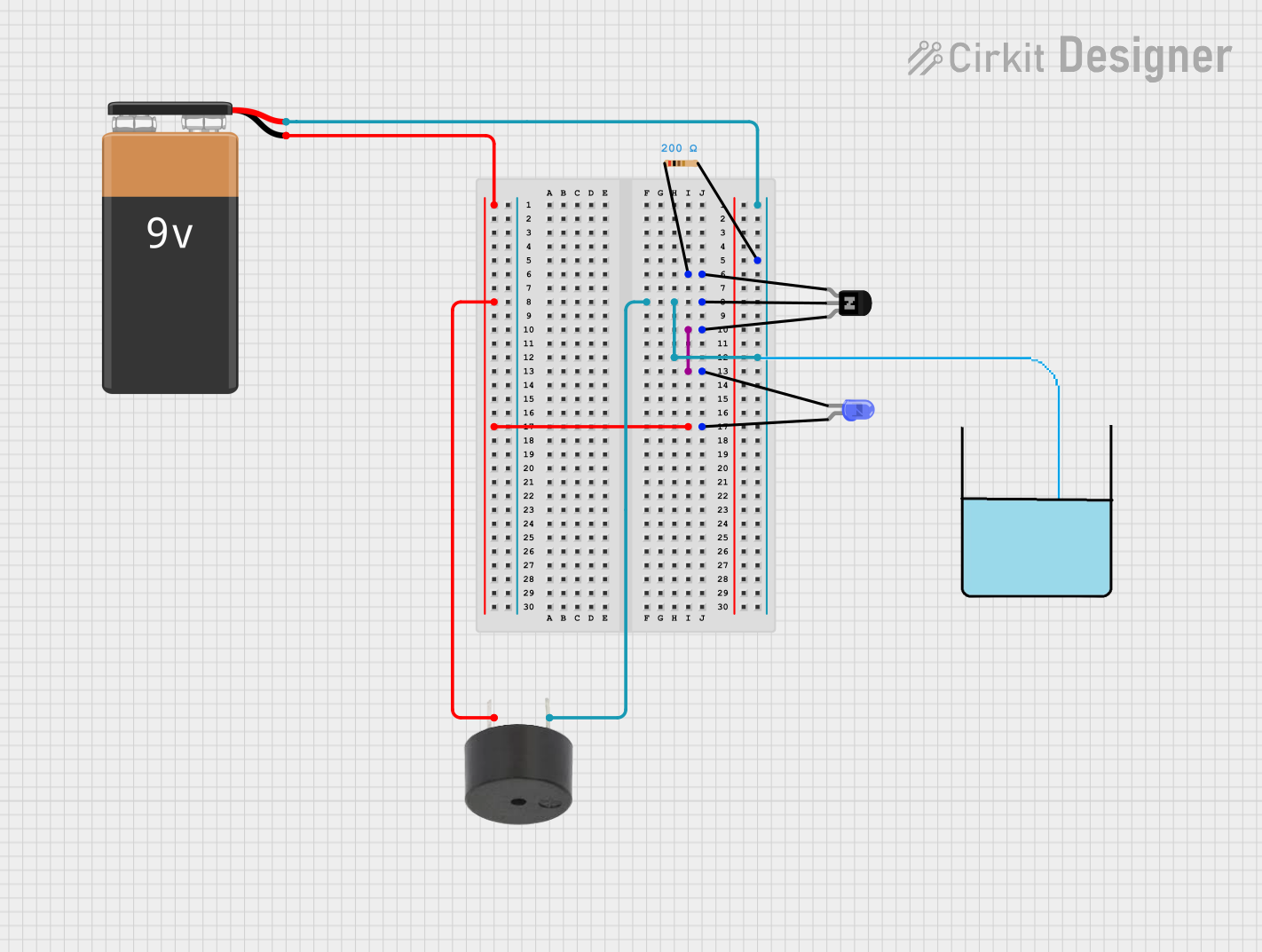 Image of Water Overflow Alarm: A project utilizing DC Powered Bell in a practical application