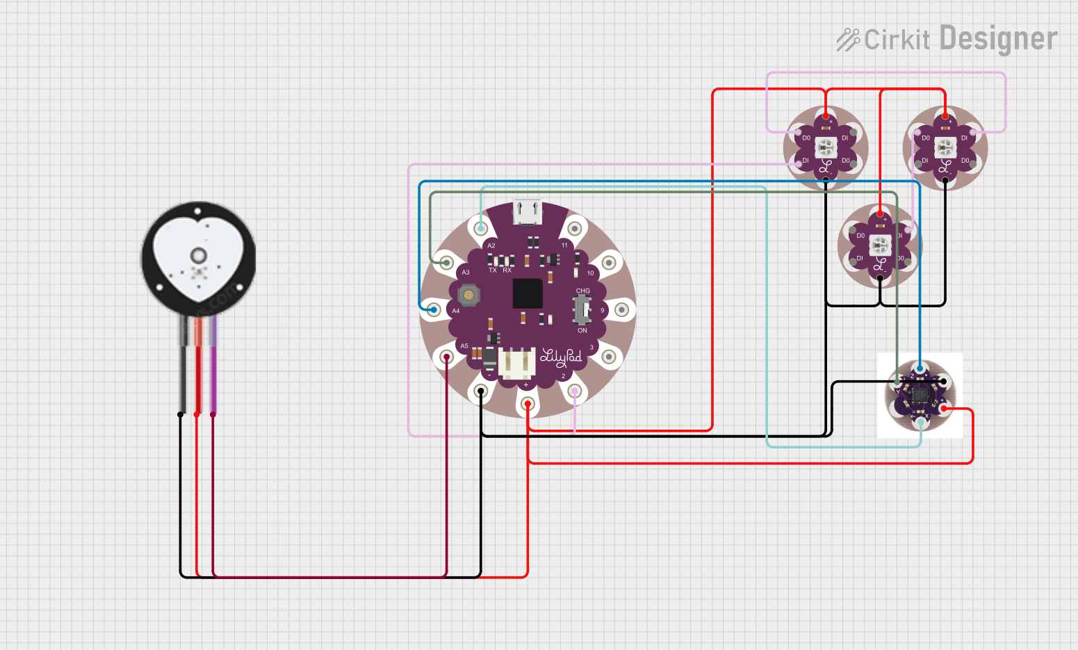 Image of proj2: A project utilizing SparkFun LilyPad Vibe Board in a practical application