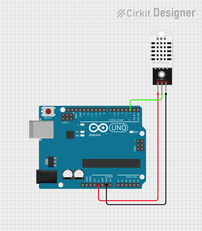 Image of Arduino UNO with DHT22 Temperature and Humidity Sensor