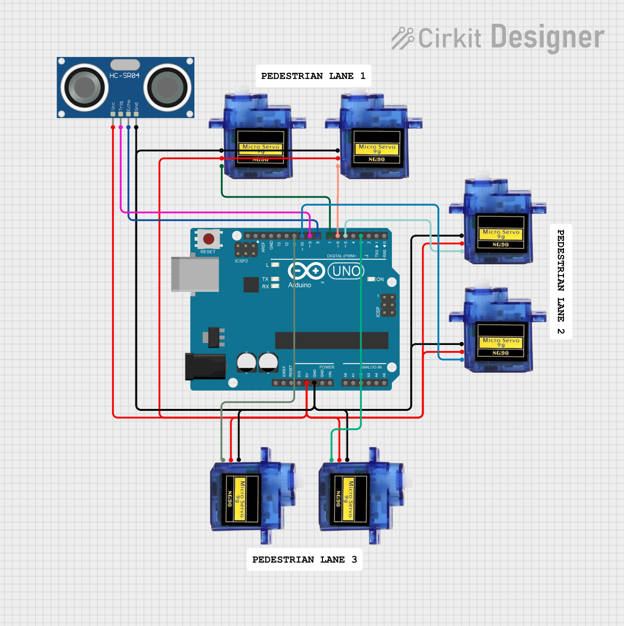 Image of Arduino UNO-Based Robotic Arm with Ultrasonic Sensing and Multiple Servo Motors