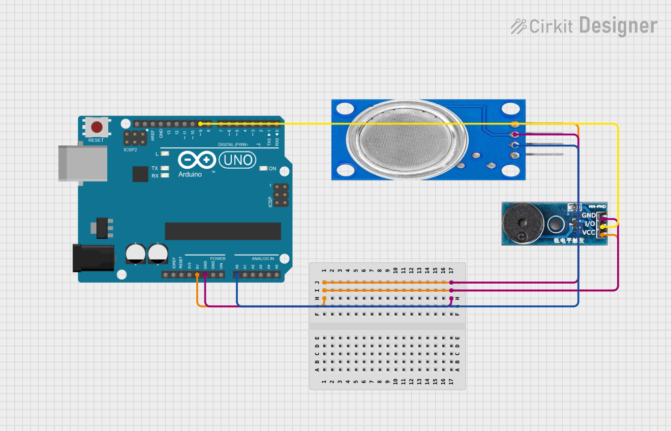 Image of smoke detector: A project utilizing MQ135 in a practical application