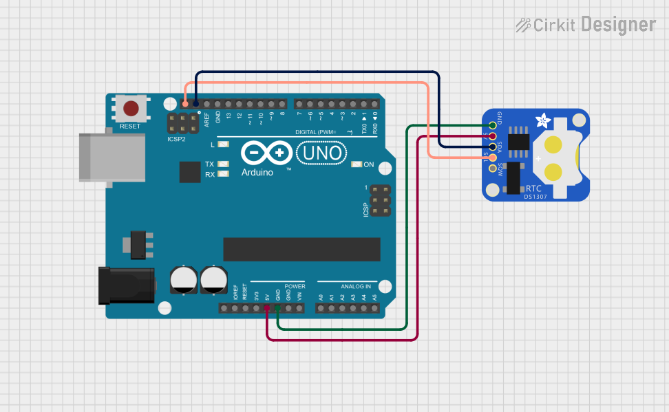 Image of DS1307 RTC Simulation Demo: A project utilizing DS1302 in a practical application