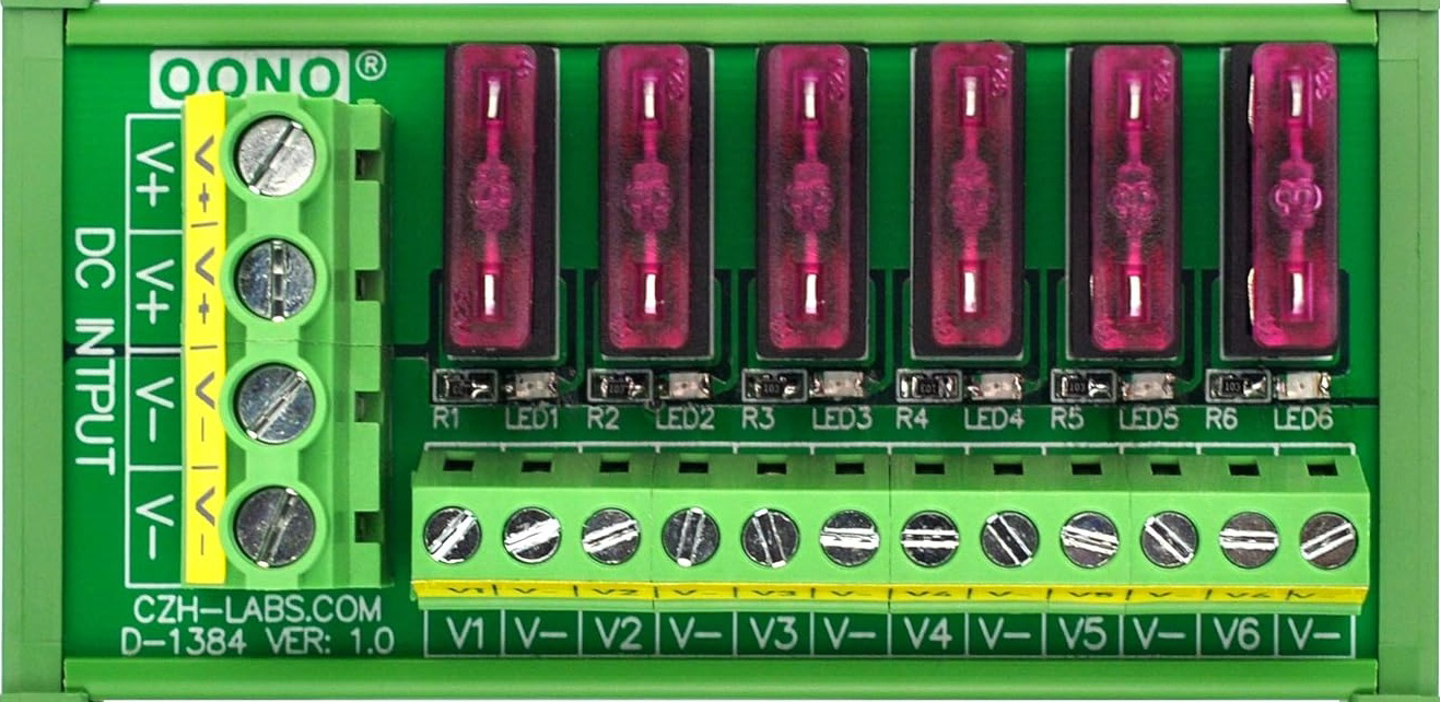 Image of 6 Channel DIN Fused DC Distribution