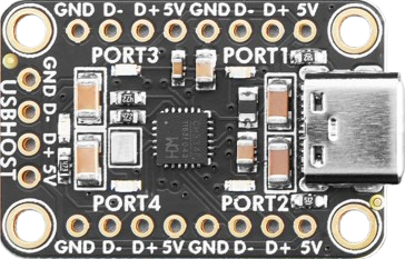 Image of Adafruit CH334F Mini 4-Port USB Hub Breakout