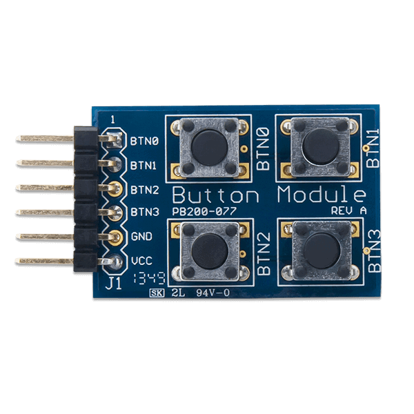 Image of Pmod BTN: 4 User Pushbuttons