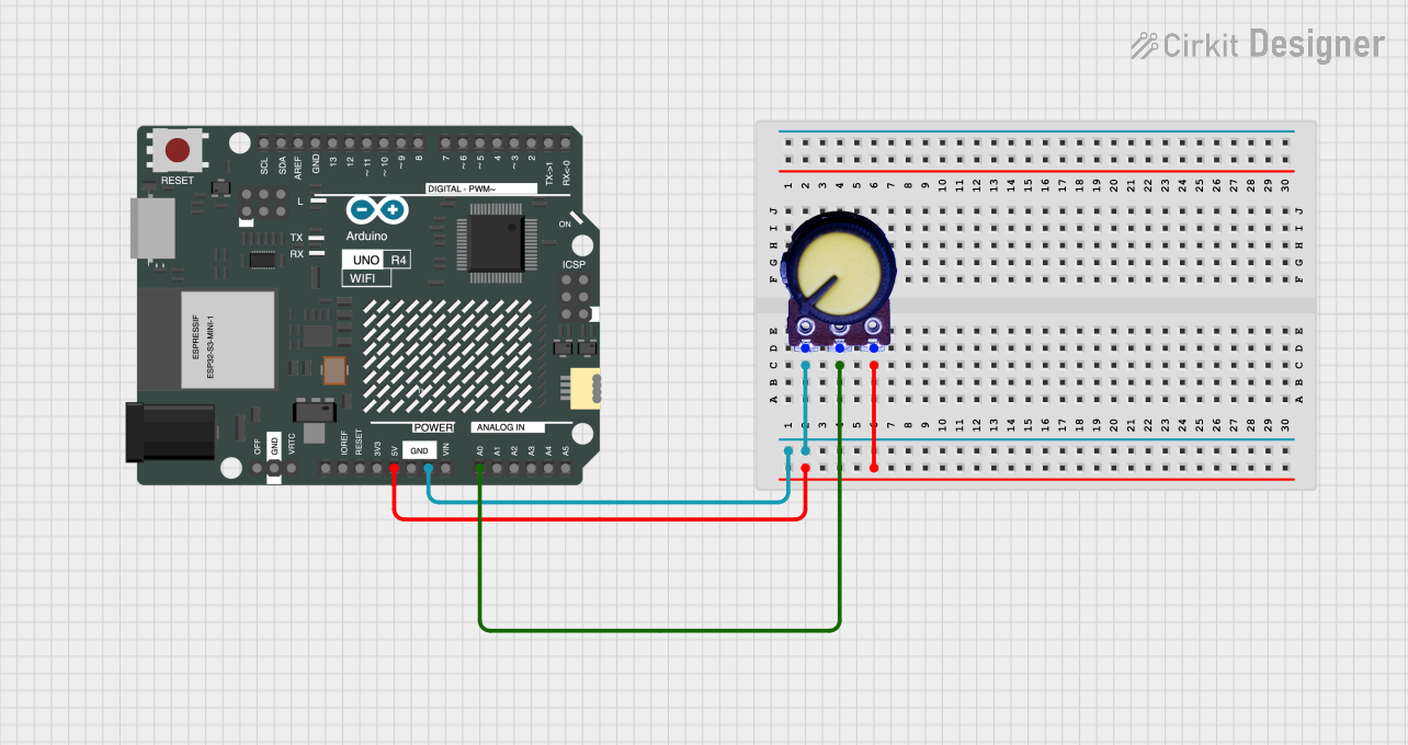 Image of potentiometer: A project utilizing Potentiometer in a practical application