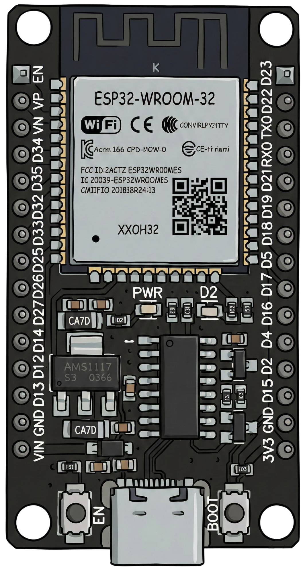 Image of ESP32-VROOM-32