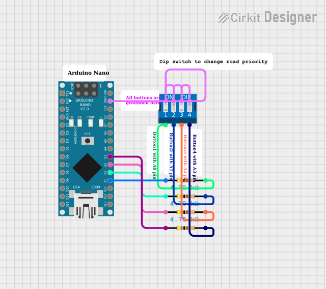 Image of smart traffic lights system: A project utilizing DIP Switch 3 Position in a practical application