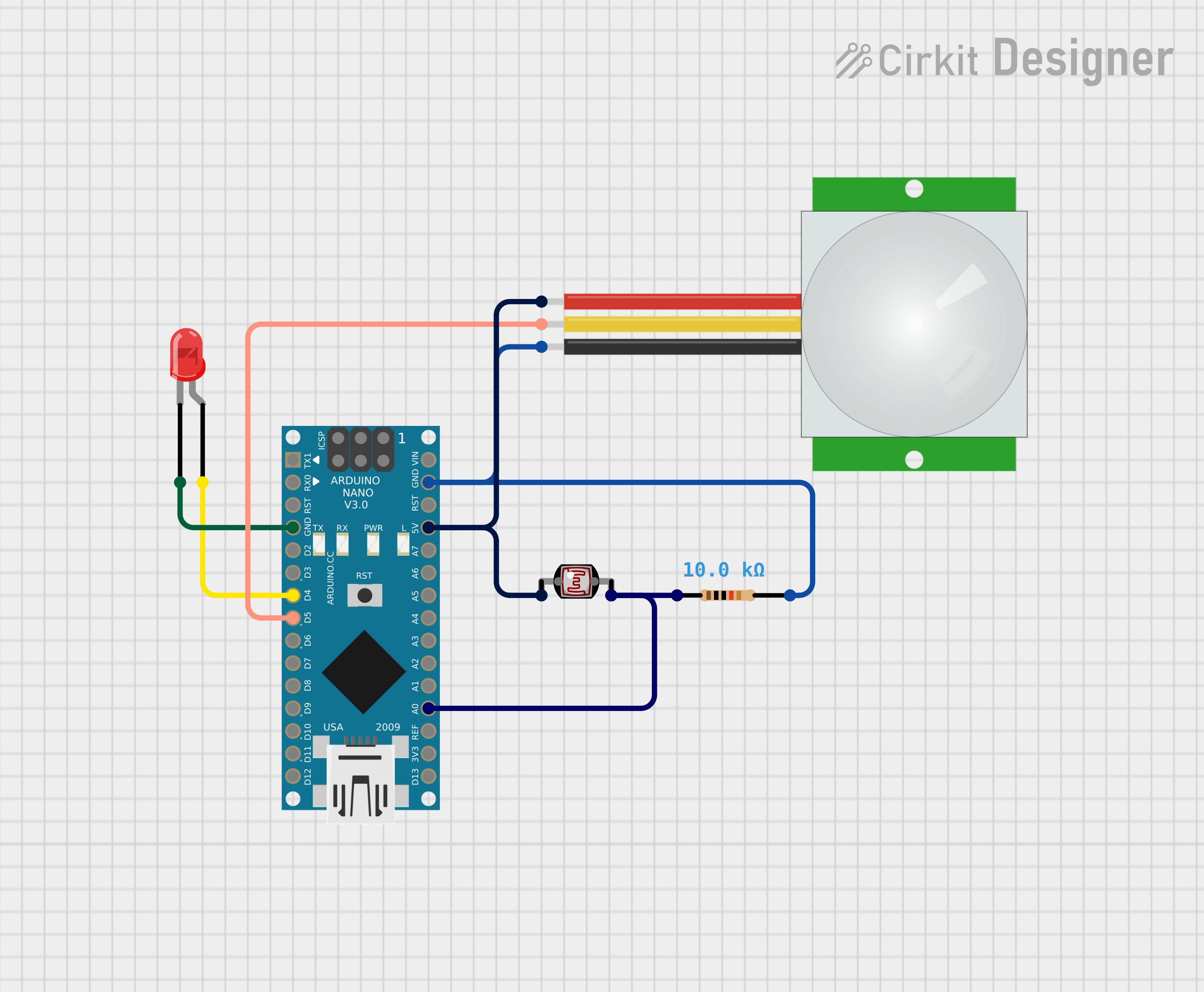 Image of Motion deductor  using PIR sensor : A project utilizing PhotoDiode sensor in a practical application