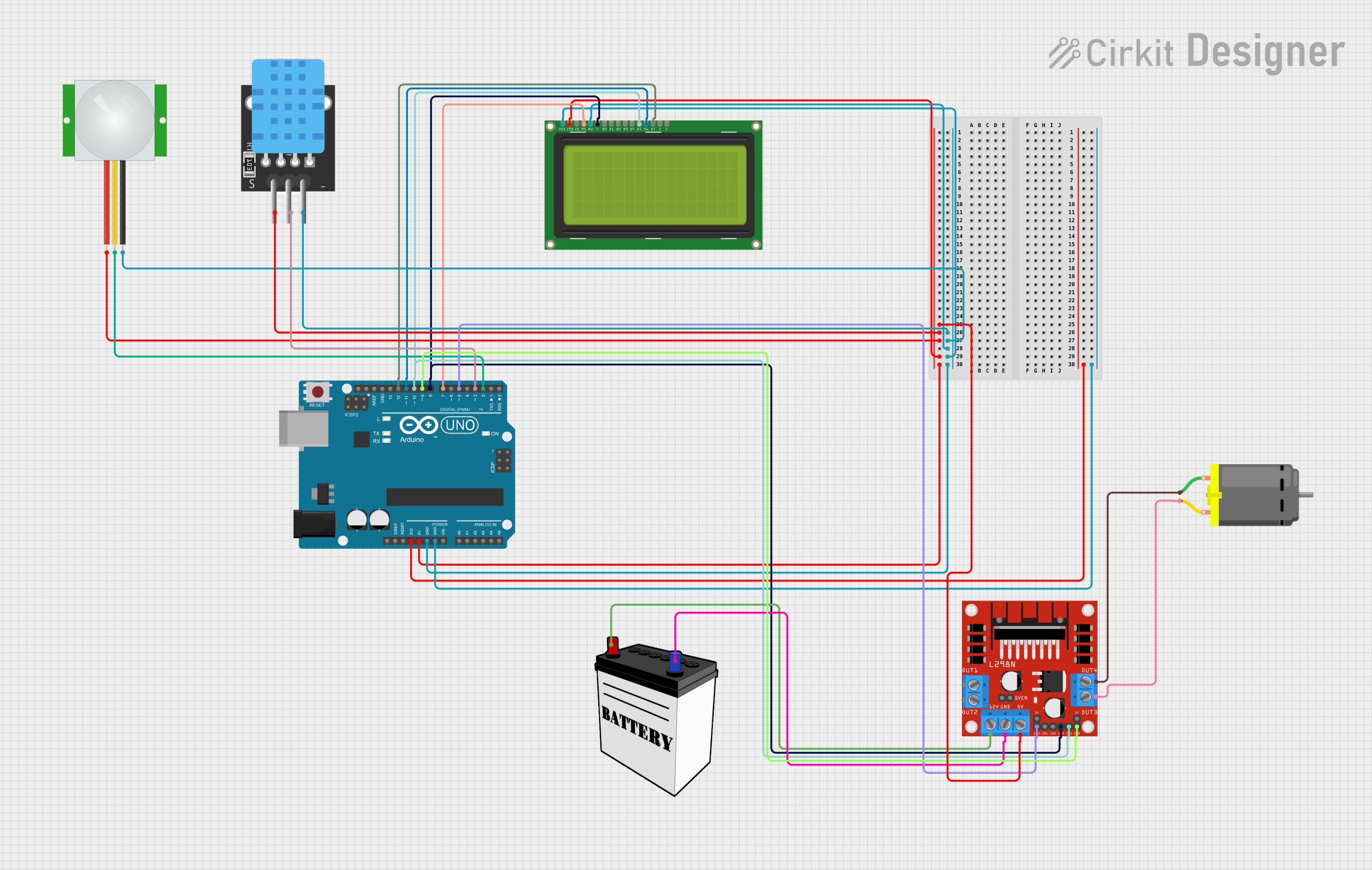 Arduino-Controlled Temperature-Responsive Motor with PIR Motion ...