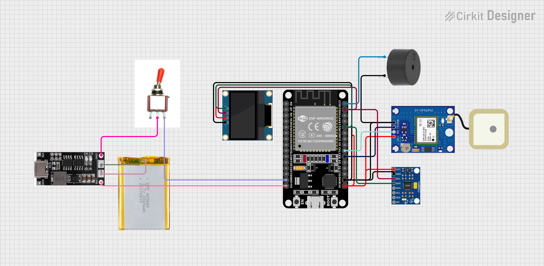 Module GPS NEO6M Avec Antenne - Compatible Arduino/Raspberry Pi - Alimentation 3-5V, 9600 Bps