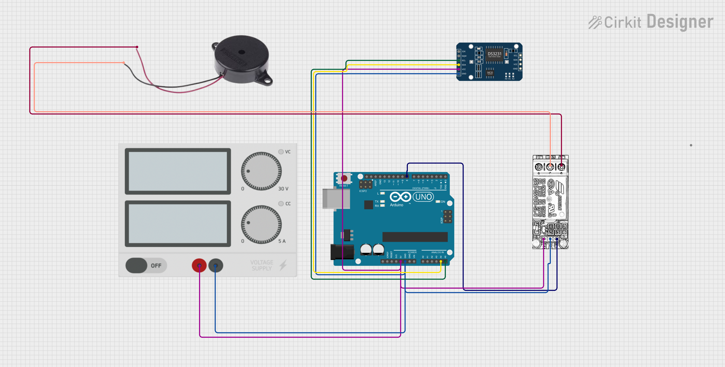 Image of automatic bell system: A project utilizing Passive Buzzer Module in a practical application