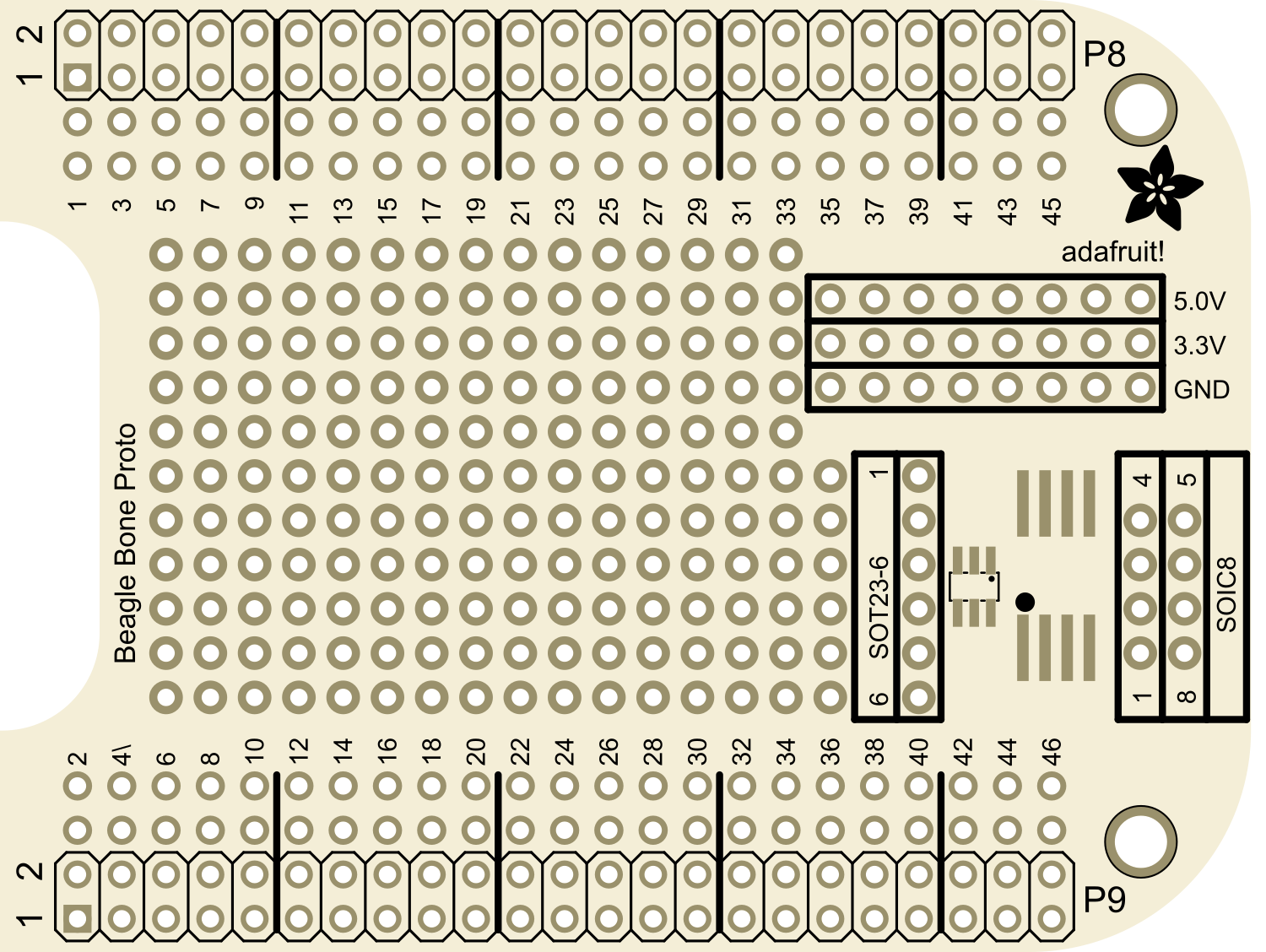 Image of Adafruit BeagleBone Proto Cape