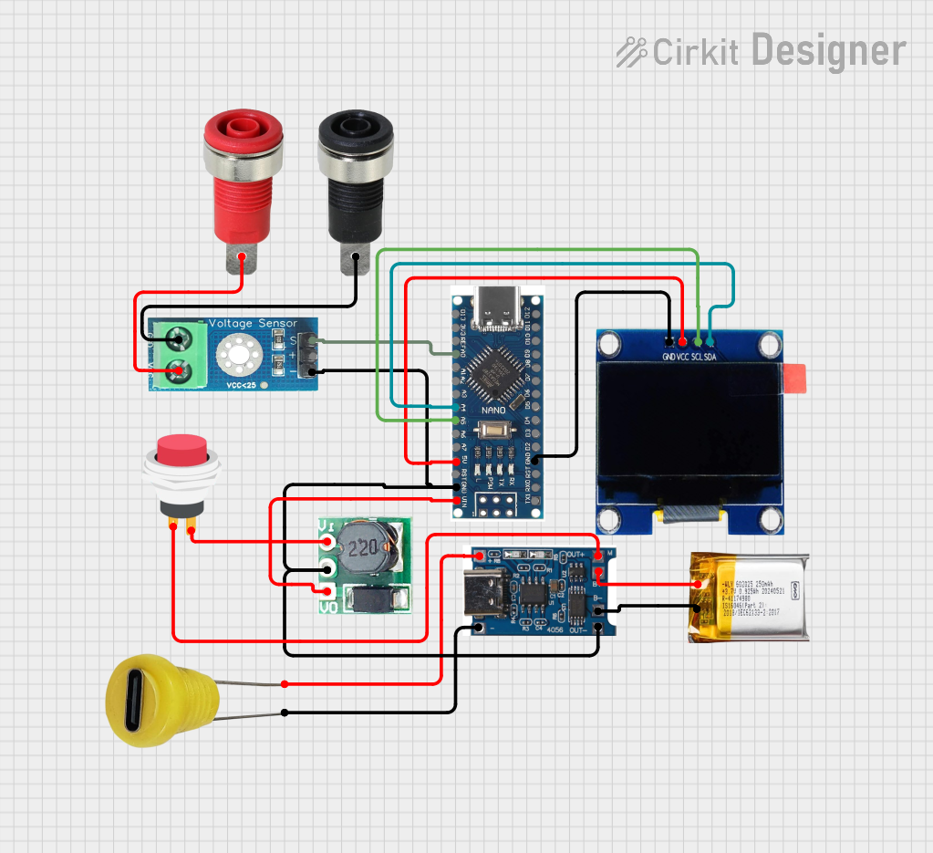 Image of Voltage Meter: A project utilizing Adafruit LM4040 Voltage Reference  in a practical application