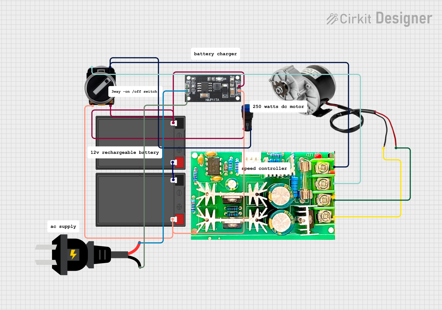 Image of wheel chair: A project utilizing HiLetgo 2000W PWM AC Motor Speed Control Module Dimmer Speed Regulator 50-220V Adjustable Voltage Regulator in a practical application