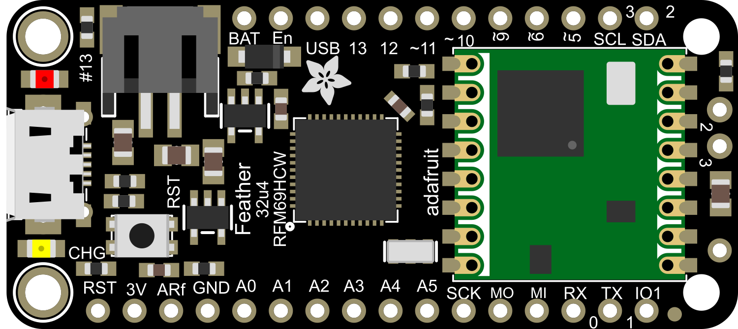 Image of Adafruit Feather 32u4 RFM9x