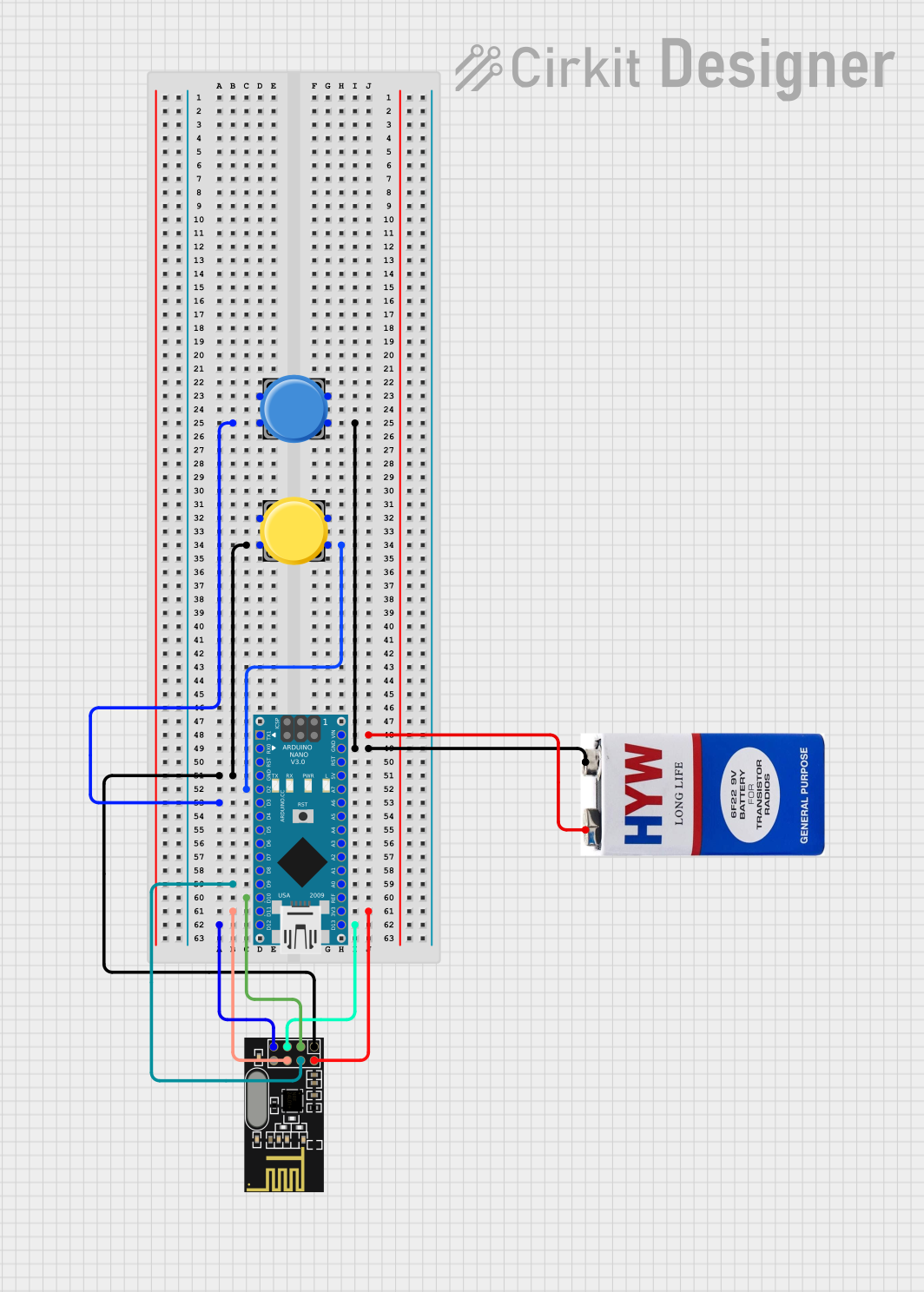 Image of nrf: A project utilizing nRF24L01+PA+LNA 2.4GHz RF in a practical application
