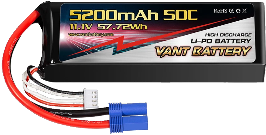 Image of Vant Battery 5200mAh 50C 11.1V 57.72Wh High Discharge Li-Po Battery
