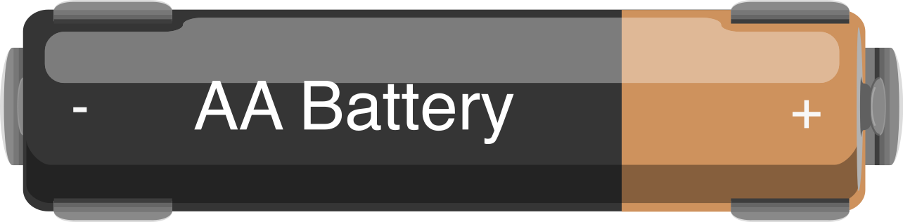 Image of AA Battery with PCB Clips