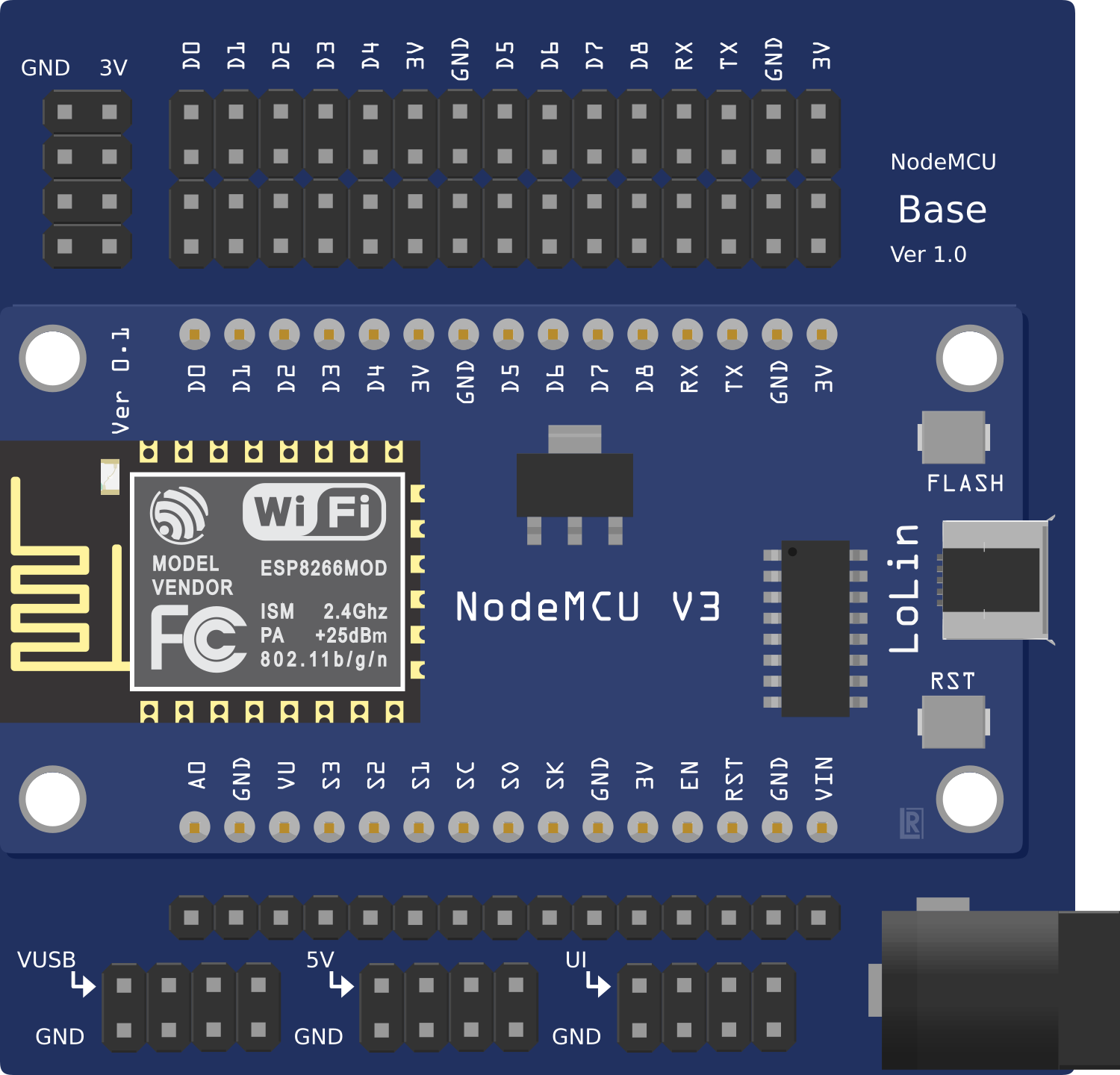 Image of esp8266 custom board