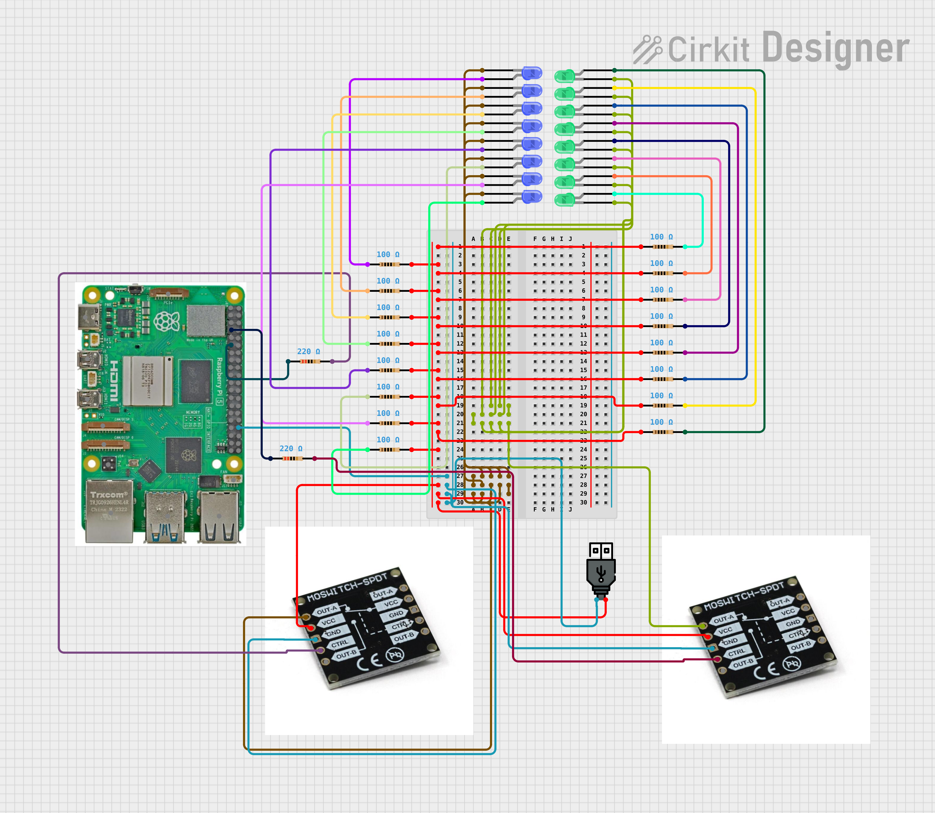 Image of LED aquarium: A project utilizing MOSFET Switch SPDT in a practical application
