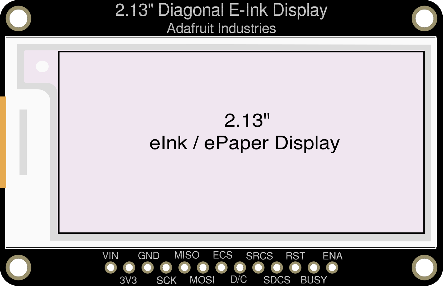 Image of Adafruit 2.13in eInk Breakout Rev D