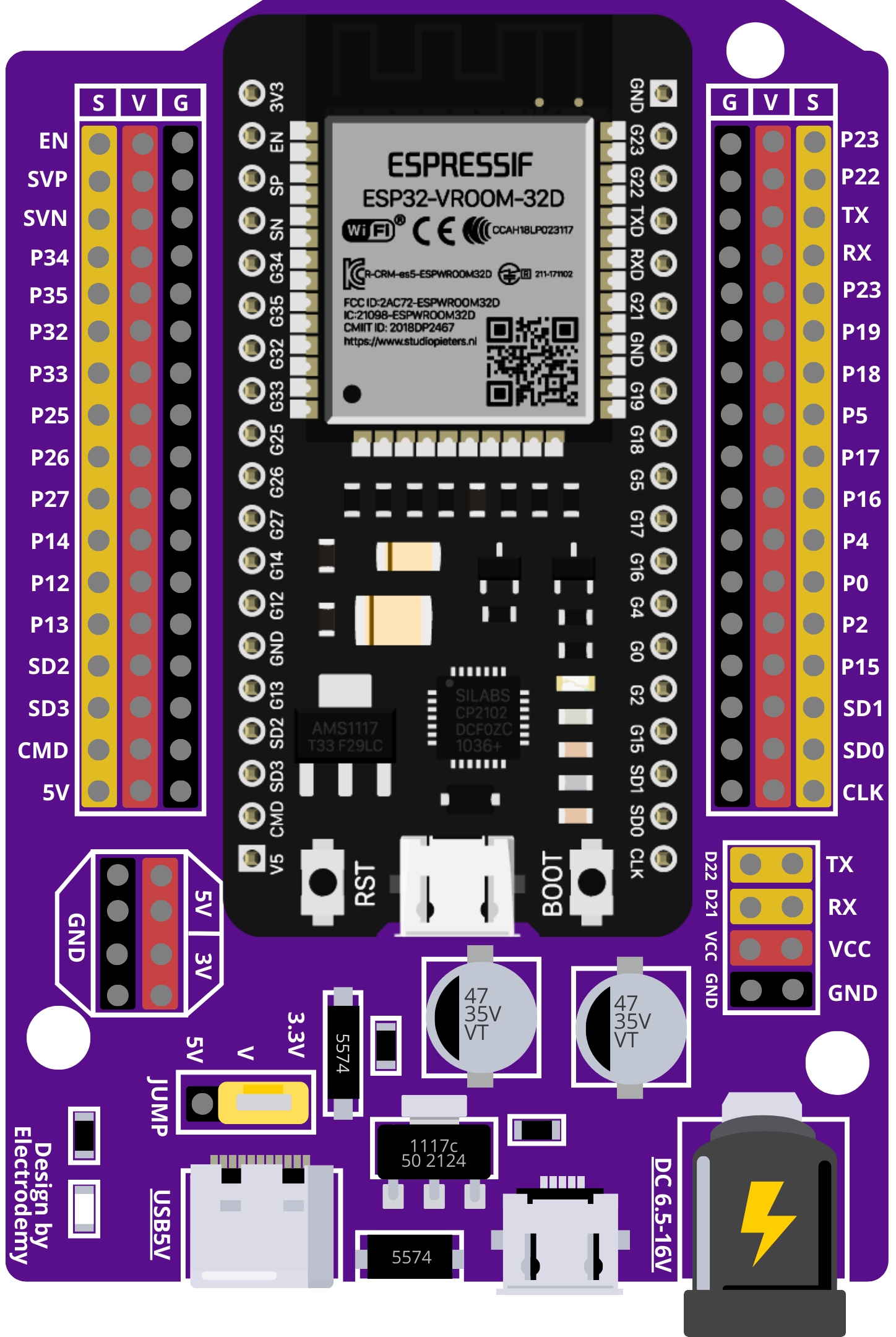 Image of ESP32 - 38 pins Expansion Board