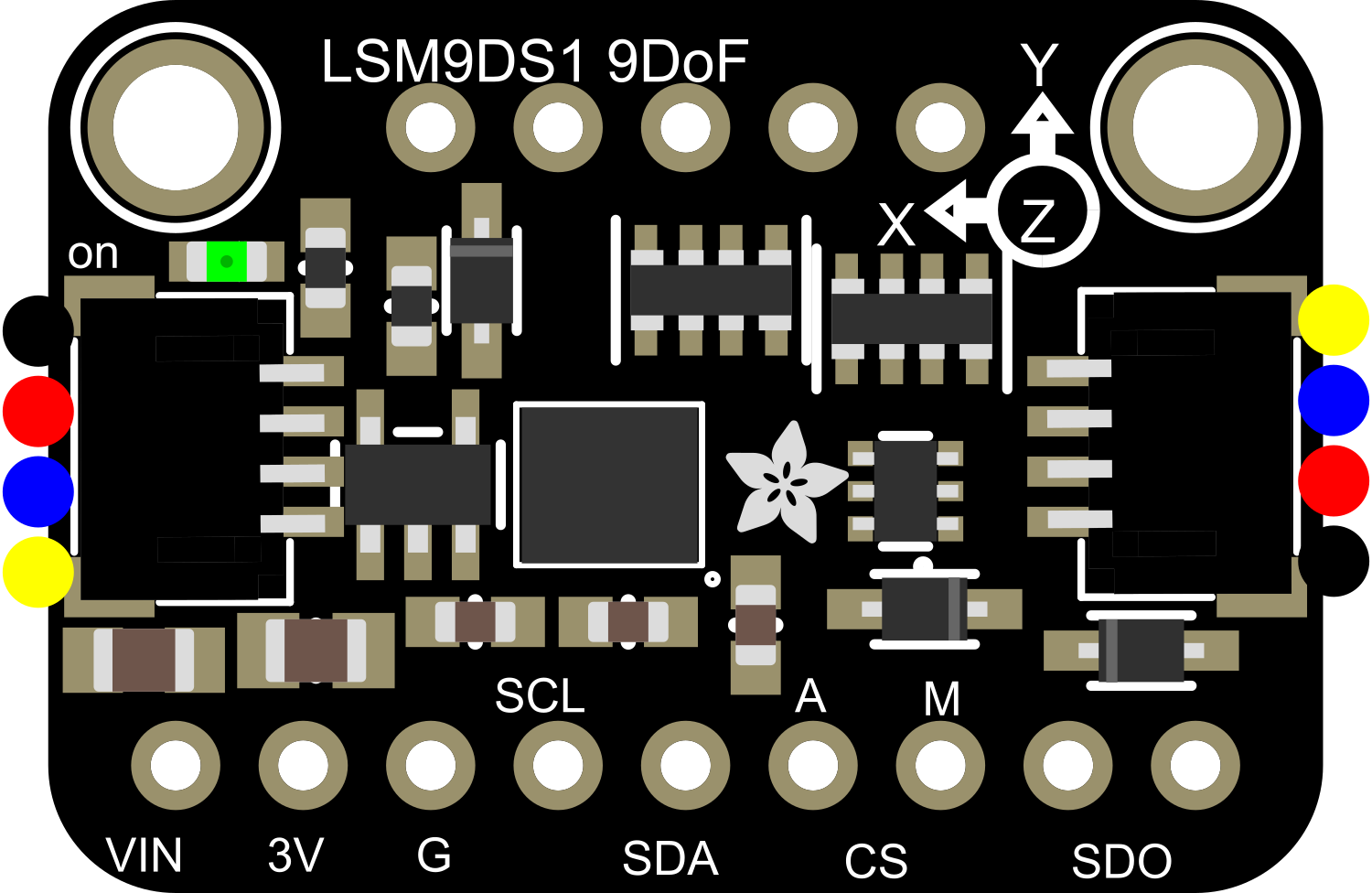 Image of Adafruit LSM9DS1 9DoF Breakout Stemma QT