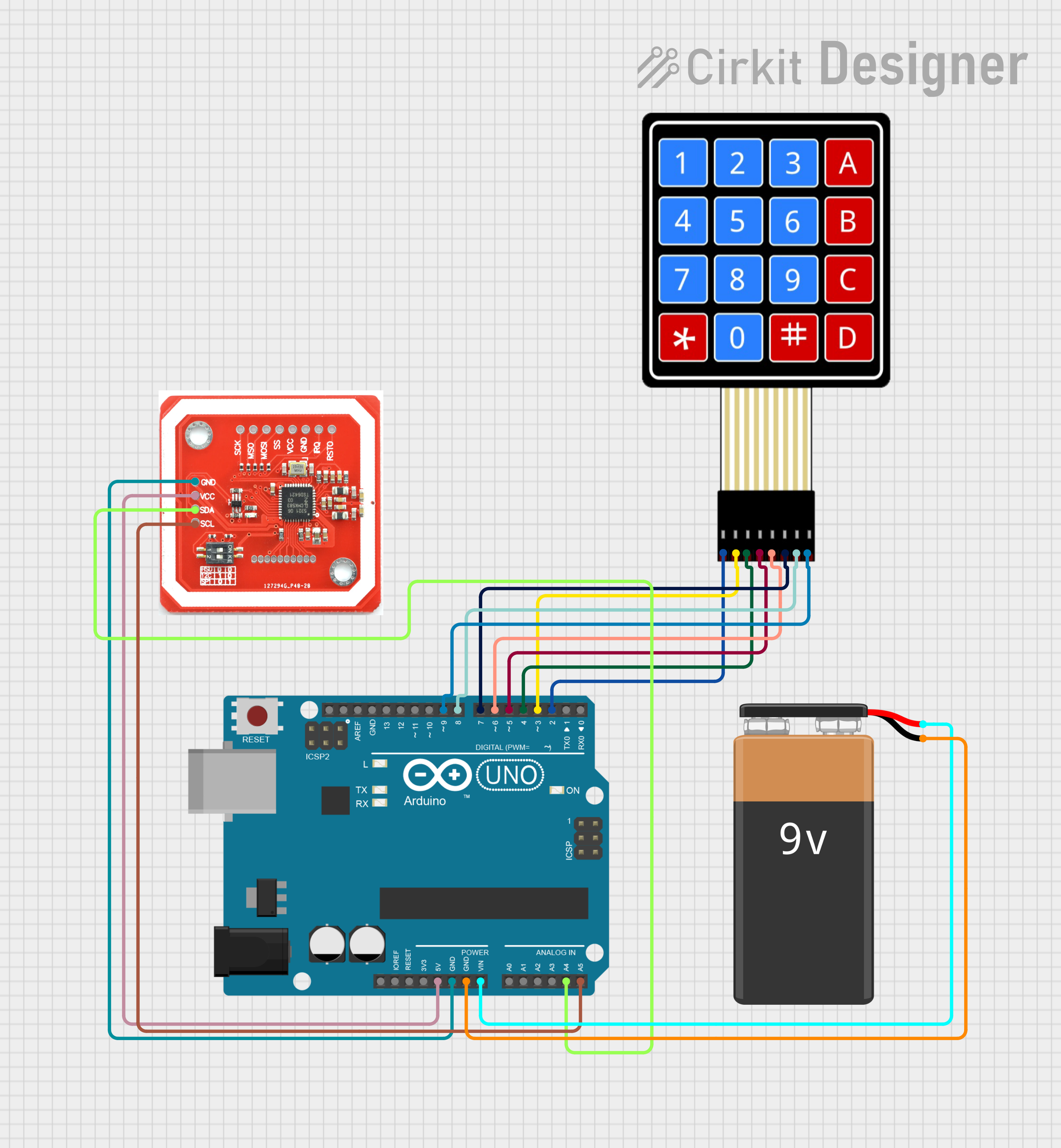 Image of NFC_serial: A project utilizing Membrane Matrix Keypad in a practical application