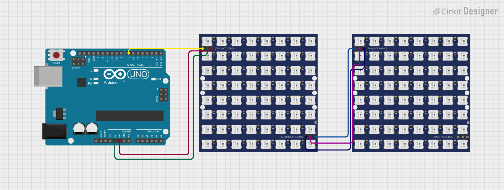 Image of eye project: A project utilizing Adafruit NeoPixel NeoMatrix 8x8 in a practical application