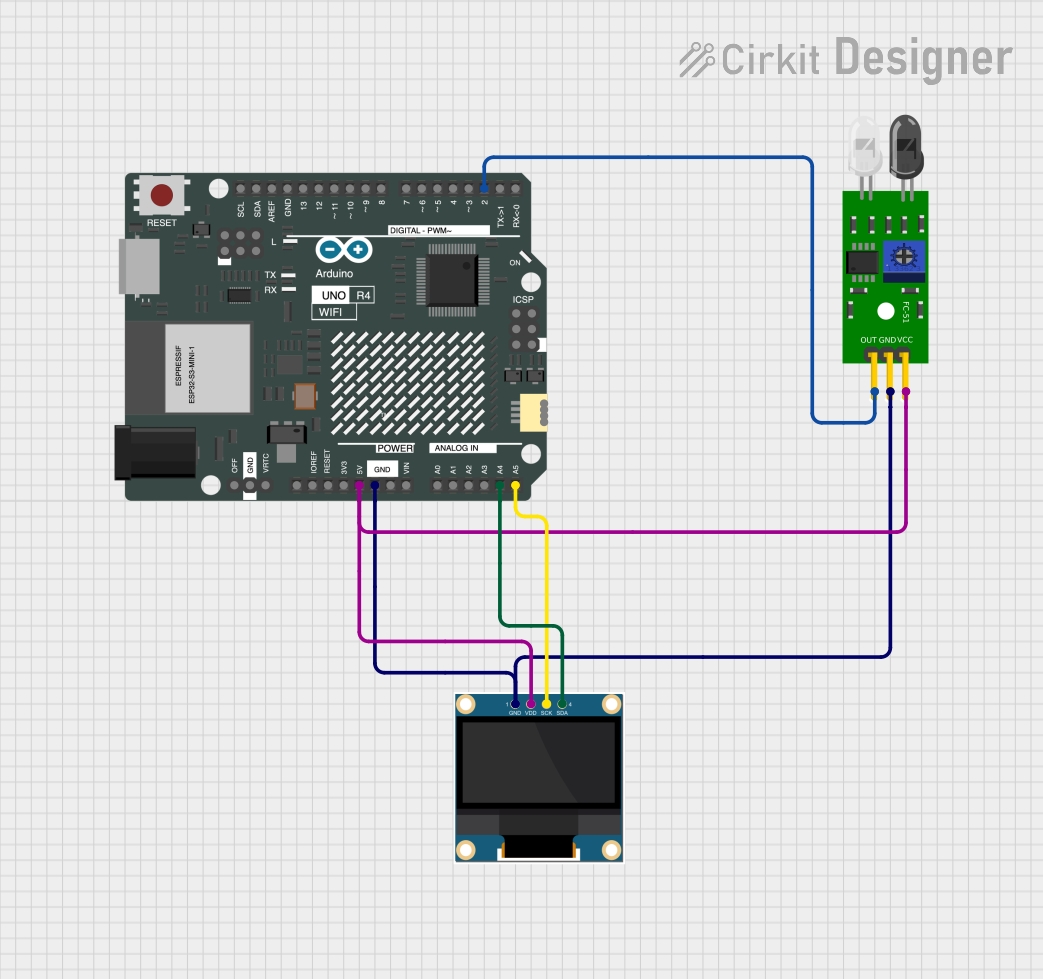 Image of proximtiy sensor: A project utilizing FC-51 Obstacle Sensor in a practical application