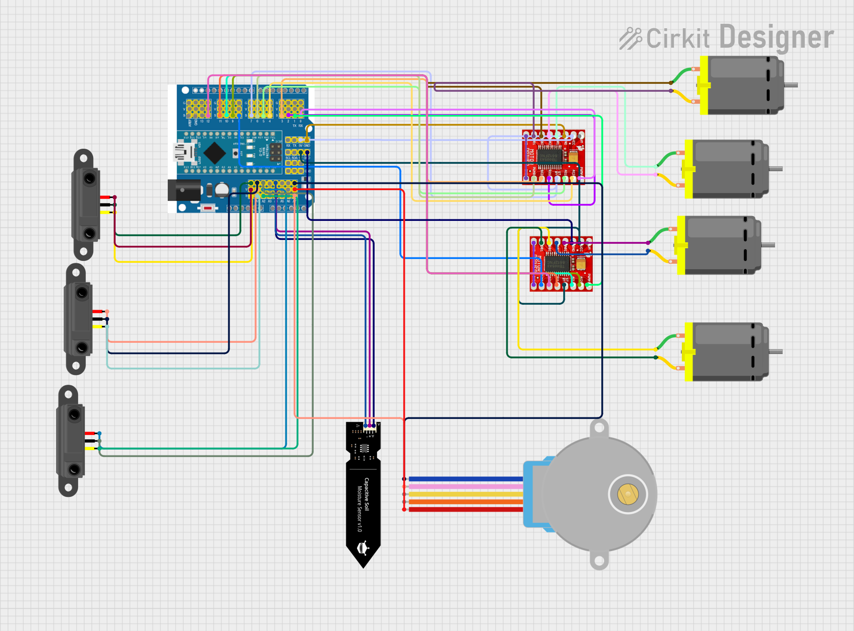 Image of Irrigator Robot: A project utilizing Arduino Expansion Board in a practical application