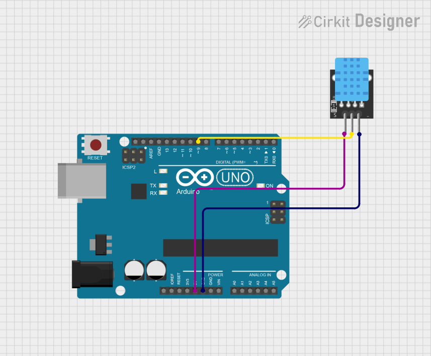 Image of Temperature and Humidity Detector: A project utilizing KY-015 DHT11 Temperature-Humidity sensor module in a practical application