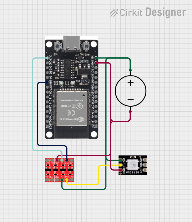 Image of Shop Uplights: A project utilizing Adafruit TXB0108 8-channel Bi-directional Logic Level Converter in a practical application