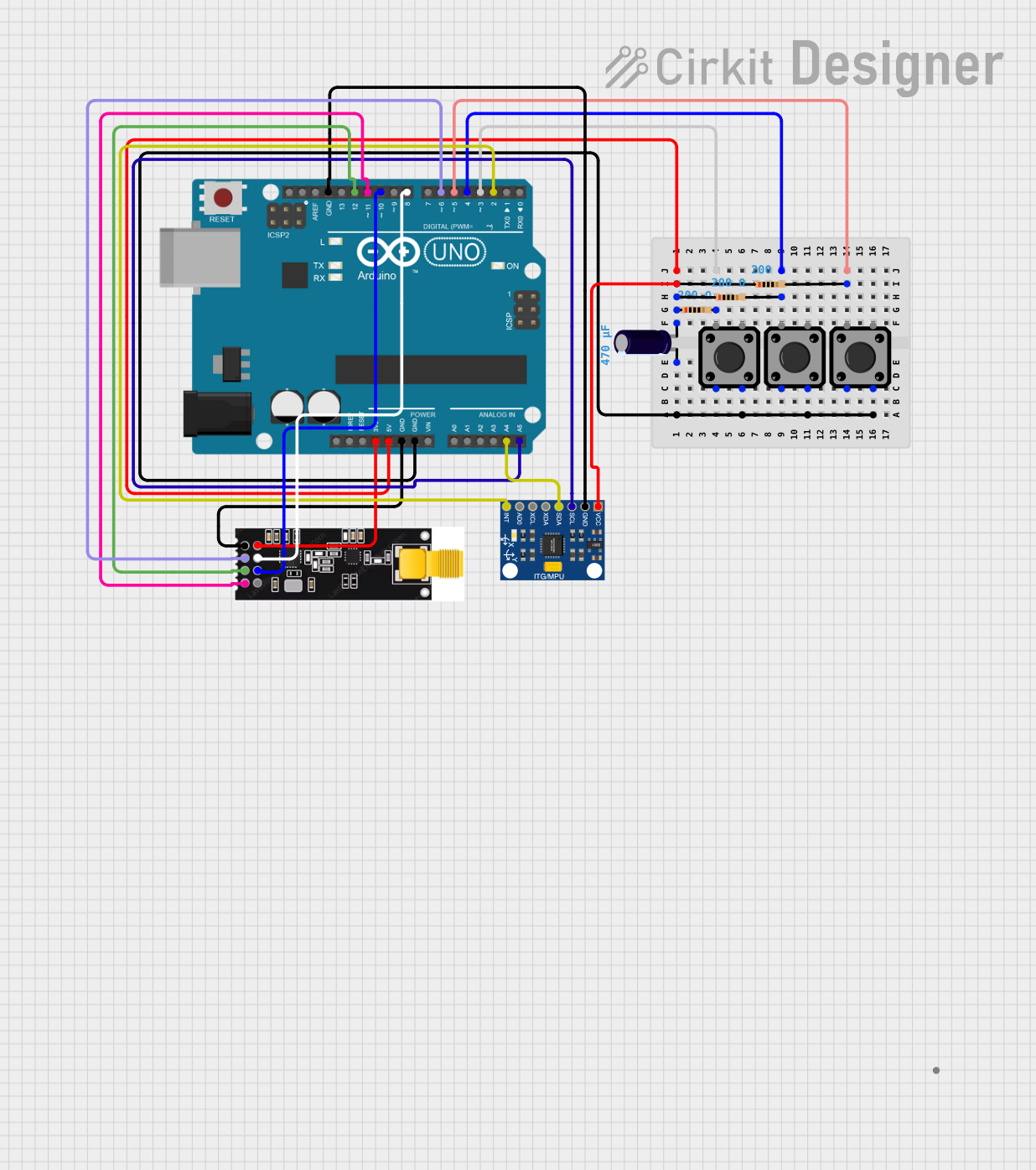 Image of Hand_UAV_Controller: A project utilizing 10.525GHz Doppler Effect Microwave Motion Sensor  in a practical application