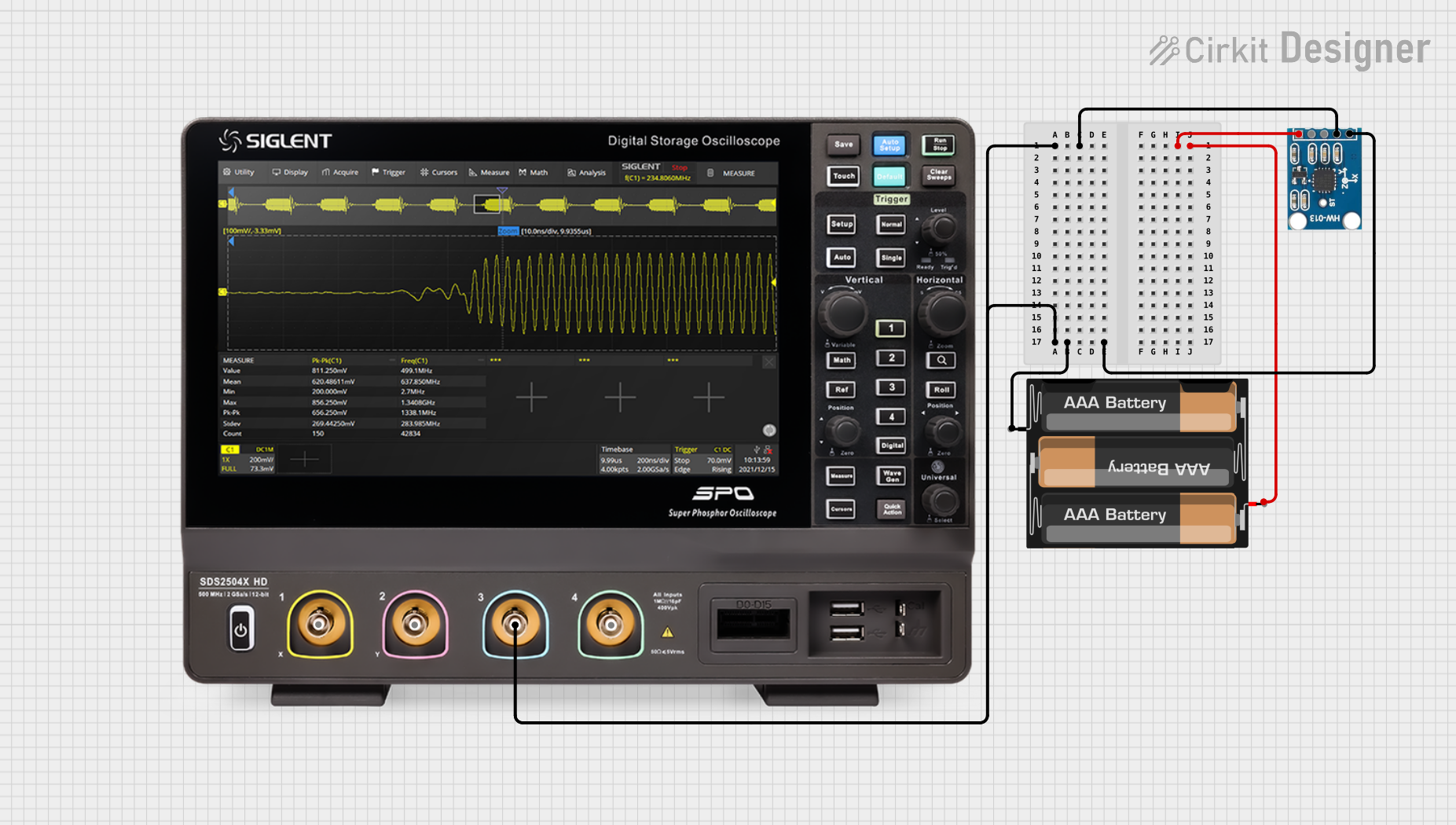 Image of SYS Circuit: A project utilizing Adafruit LIS3DH Triple-Axis Accelerometer in a practical application