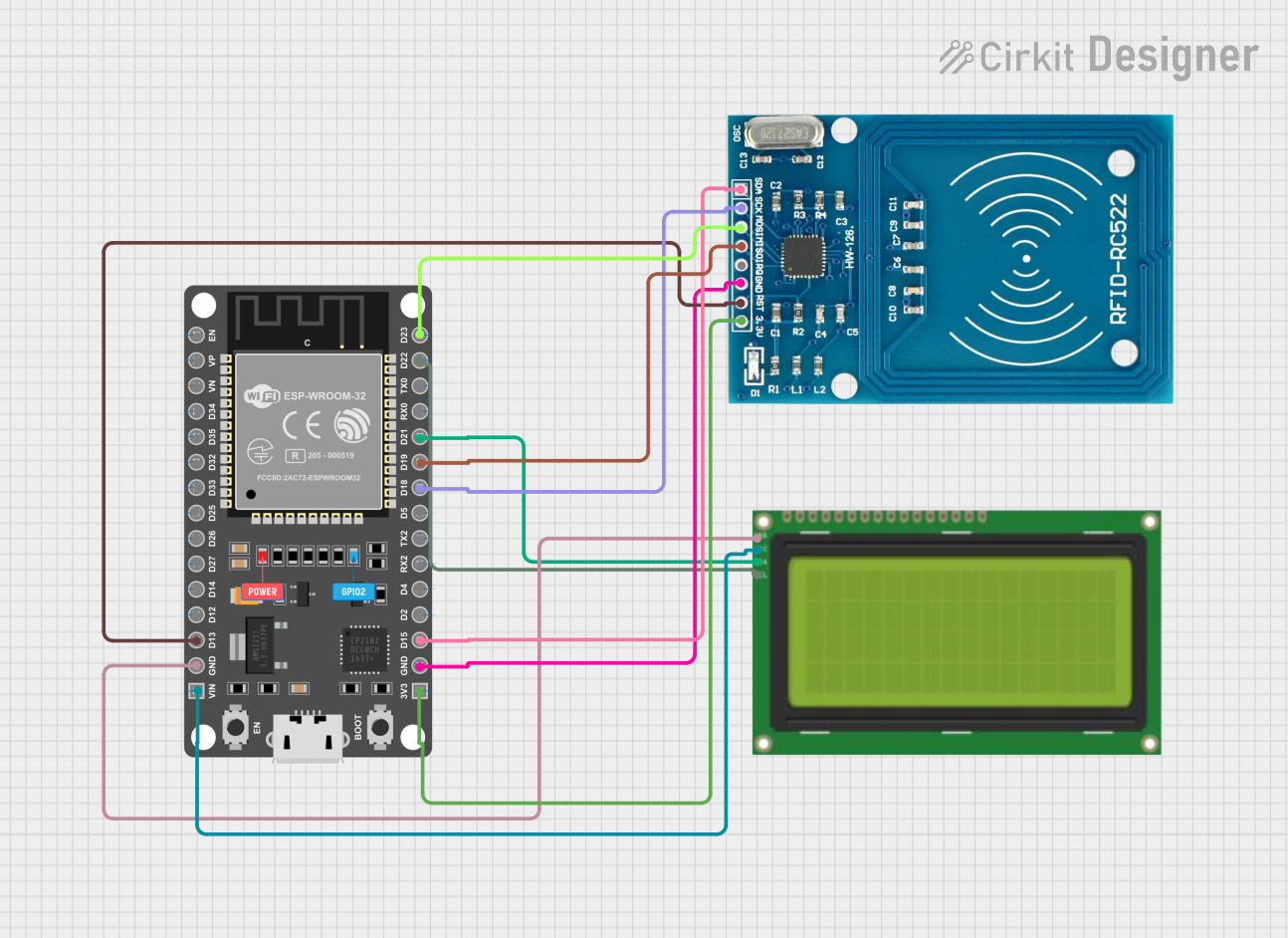 Image of fyp esp32: A project utilizing RFID RC522 I2C in a practical application