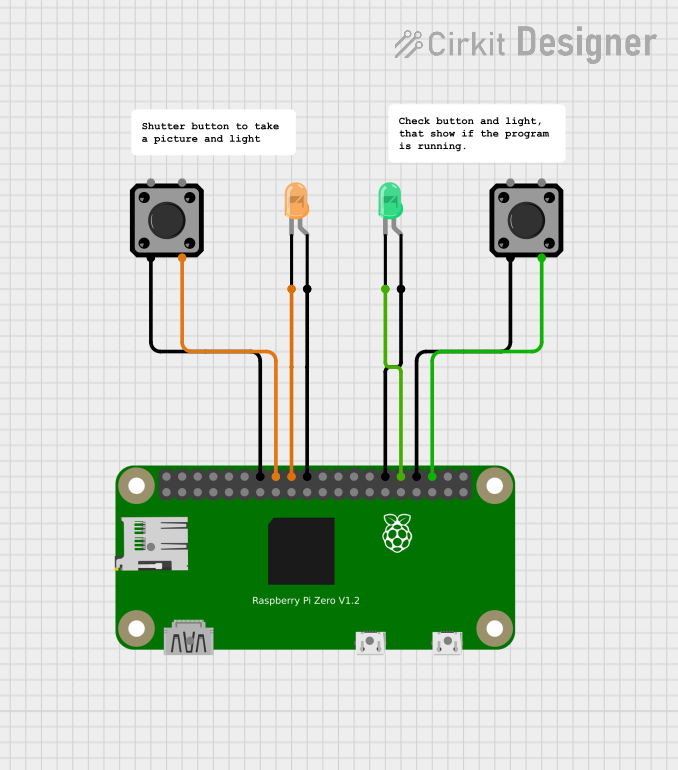 Image of pi-zero-camera: A project utilizing LED Tactile Button Breakout v10 in a practical application