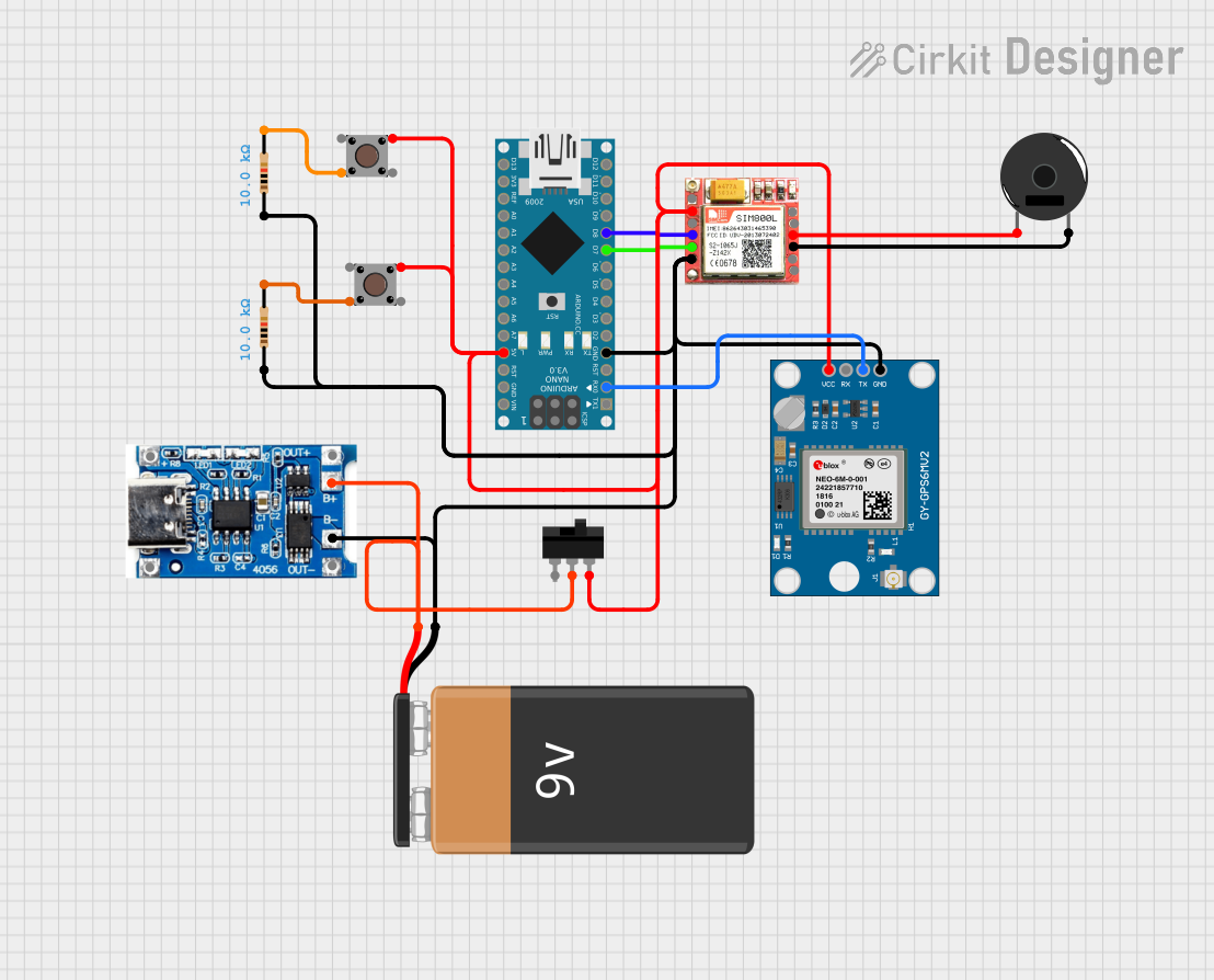 Image of GPS Tracker: A project utilizing 05 Direction Navigation Button Module in a practical application