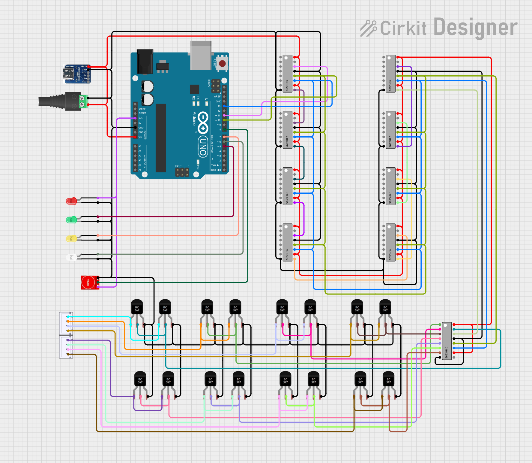 Image of 8*8*8 LED CUBE: A project utilizing 74HC11 in a practical application